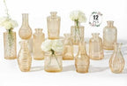 12 Pack Bud Vase in Bulk - BEAHOT Gold Flower Vases for Wedding Decorations, Glass Vase for Table Decorations, Small Vase for Home, Mother's Day, Centerpieces, Party, Office (Gold) by BEAHOT