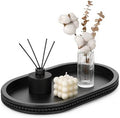 Hanobe Black Decorative Trays for Living Room Coffee Table, Beaded Edge by Hanobe