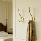 SAILING 3 Pack Coat Hooks - Brushed Gold Coat Hooks Decorative Wall Hooks for Bathroom Living Room Bedroom Hanger for Robe Dressing Room Fitting Room - Image 6