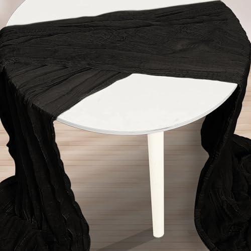 10 Pack Black 35x120 Inch Cheesecloth Table Runner - Image 3