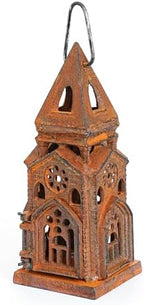 Sungmor Cast Iron Church Lantern Candle Holder, 10.2 Inches Tall & Rust by Sungmor