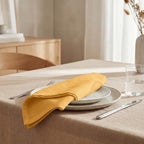 Urban Villa Cloth Napkins Cotton 20x20 (Set of 12) Mustard - Image 4