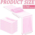 Bencailor 24 Pcs Blush Pink Satin Table Runners Bulk, 12 x 108 Inch - Image 3