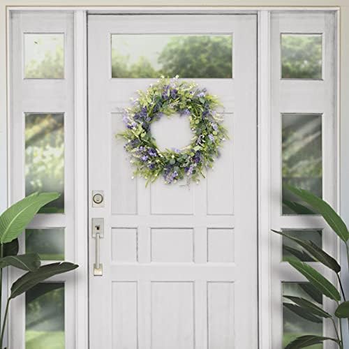 Puleo International 30" Artificial Eucalyptus Floral Spring Door Wreath, Multicolor (2605-W30) - Image 3