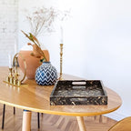 Handicrafts Home Handmade Resin Inlay Decorative Ottoman Serving Tray,12x12 - Image 7
