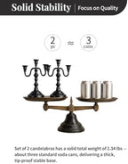 NUPTIO Candelabra Black Candlestick Holder: Taper Candle Holders Bulk - Image 5