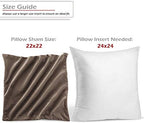 Nestl Throw Pillow Covers, Cozy Velvet Decorative Autumn Pillow Covers 22 x 22 Inches, Soft Solid Couch Pillow Covers for Sofa, Bed and Car, Set of 4 - Chocolate Brown - Image 2