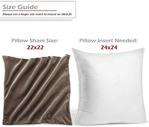 Nestl Throw Pillow Covers, Cozy Velvet Decorative Autumn Pillow Covers 22 x 22 Inches, Soft Solid Couch Pillow Covers for Sofa, Bed and Car, Set of 4 - Chocolate Brown - Image 2