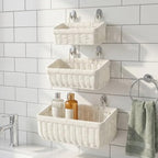 Wicker Hanging Baskets for Bathroom, Kitchen, Entryway, Set of 3 - Image 5