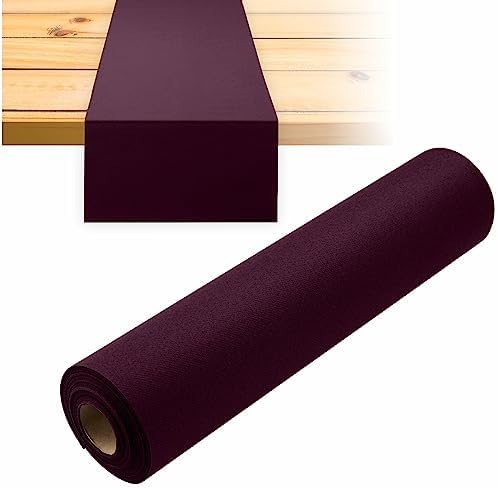 Disposable Table Runner for Dining Table, 16" 20-Pack Linen-Like Plum Paper Table Runners for Party, Wedding Or Event - Image 5