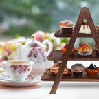 CALLARON 3 Tier Wooden Tray Stand, Tiered Serving Tray Organizer - Image 6