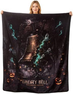 Halloween Blanket 50 x 60 in, Haunted Liberty Bell Design by Unknown