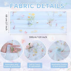Floral Gauze Table Runner Centerpieces 10ft Embroidery Flower Tulle Spring - Image 5