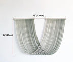 QULBUJ Dip Dye Large Macrame Wall Hanging Tie-Dye Yarn Tapestry Home Boho Wall Decor Ombre Art Headboard Bedroom Living Room 52" Wx34 L,Green - Image 3