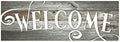 Welcome Gray Wood Rustic Style Wall Décor Sign 10x30 by MRC+Wood+Products