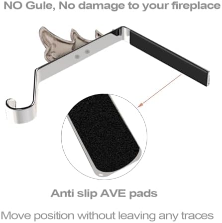 Christmas Stocking Holder for Mantle Set of 6, Reusable Christmas Stocking Hooks, No-Damage Xmas Hanger for Fireplace mantle Grip Stand Christmas Decoration Ornaments Hanging Bronze Shelf Floor - Image 3