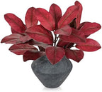 Briful Artificial Magnolia Leaves Stems 3 Pack 22in Red Fake Magnolia Branches for Vase Fall Leaves Stems for Home Room Arrangements Centerpieces Thanksgiving Décor (Vase Not Included) by Briful
