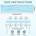 MDS Pack of 5 | Aqua Blue | 14ft Chiffon Table Runner 29x170 Inches Long Romantic Rustic Sheer Gauze Runner for Wedding Bridal Shower Birthday Banquets Engagement Spring Easter Boho Decorations - Image 3