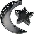 Moon Star Dinner Plate Tray Fruit Plate Ramadan Decoration, Eid Mubarak Moon Star Serving Tray Tableware Dessert Food Storage Container for Islam Muslim Party Festival Table Decor by Unknown