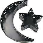 Moon Star Dinner Plate Tray Fruit Plate Ramadan Decoration, Eid Mubarak Moon Star Serving Tray Tableware Dessert Food Storage Container for Islam Muslim Party Festival Table Decor by Unknown