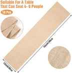 10 Pack Burlap Table Runners Rustic Jute Table Runner Placemats Bulk for Rustic Wedding Decor Farmhouse Party Kitchen Cover Fall Decorations 12 x 71 Inch Khaki - Image 2