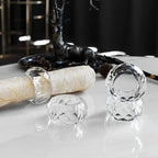 kitCom Crystal Napkin Ring Holders Set of 12, Luxury Crystal Napkin Holder Rings, Diamond-Shaped Design, Napkin Buckles for Holiday Decor, Wedding, Christmas, Dinner Table, Thanksgiving (Pack of 12) - Image 4