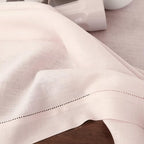 Solino Home 100% Pure Linen Placemats Pink Hemstitch, 14 x 19 in, Set of 6 - Image 3