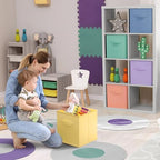 Sorbus Cube Storage Bin, Fabric, 6 Pack (11 Inch, Pastel Multi-Color) - Image 2