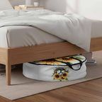 Easter Eggs Nest Round Storage Bag 24 Inch, Watercolor Green Egg Spring Sunflowers Floral Leaf Clothes Storage Container with Handles Heavy Duty Organizer for Comforter, Bedding & Holiday Wreaths - Image 6