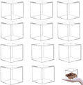 KissYou Acrylic Box 12 Packs Clear Boxes with Lids Plastic Square Cube for Display Small Storage Boxes Birthday Graduation Party Favor Candy Boxes by KissYou