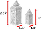 VELA LANTERNS Large Temple Moroccan Lantern Lamp Decorative Candle Holders for Ramadan Decorations, Hanging, Outdoor Patio or Porch, Indoor Home Decor, Red, Set of 2 - Image 4