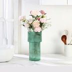 Large Glass Vase, 12 Inches Tall Vase for Flowers, Green Flower Vases for Bouquet, Modern Green Glass Vases for Living Room, Dining Table, Office, Entryway, Mantle, Shelf, Wedding Gifts - Image 5