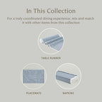 Over&Back 18x108 Woven Frayed Chambray Cotton Table Runner - Washable Table Runners for a Custom Home Decor Tablescape - Hand-Finished Frayed Edges - Coffee Table, Dinner Table, Living Room - Blue - Image 4