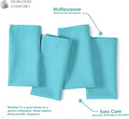 Aqua Blue Dinner Napkins, 17x17 Inch - Set of 12-100% Cotton, Soft, Durable, Absorbent, Washable, Reusable - Perfect Table Linen for Weddings, Easter, Aqua Blue - Image 2