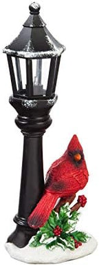 Cypress Home Beautiful Christmas Cardinal Street Lamp LED Table Top Décor - 4 x 3 x 10 Inches Indoor/Outdoor Decoration for Homes, Yards and Gardens by CypressHome