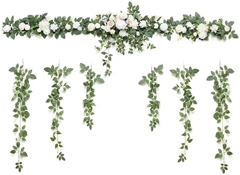 Ling's Moment 6.5FT Wedding Arch Flowers, White Sage - Image 6