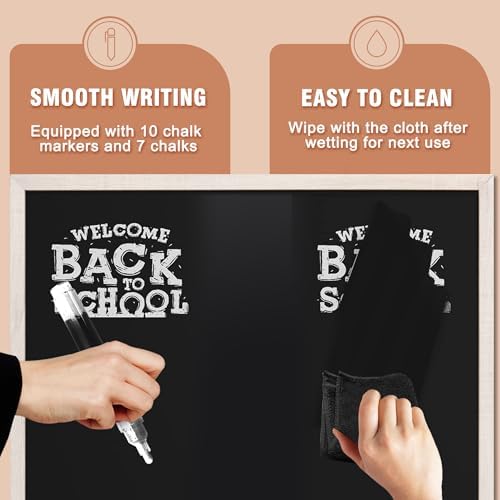 SELEAD Magnetic Chalkboard Words Sign - 24" x 36", White Wood Frame - Image 6