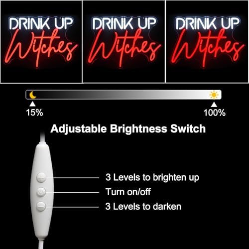 Drink Up Witches Neon Light Halloween Neon Sign for Bedroom Party Bar Decor - Image 5