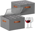 Foyego Wine Glass Storage Box, 2 Pack, Gray by Foyego