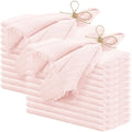Pesonlook 24 Pcs Pink Handmade Cotton Cloth Napkins with Fringe, 16x16 Inch by Pesonlook