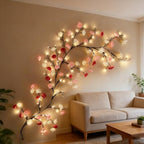 Rose LED Tree Branch Lights for Wall,Led Rose Blossom Lights Twig Decor with 144 LED Flower String Lights and USB Powered, 8 Lighting Modes for Indoor Window Wedding Valentine's Day Decor (91in) by Garayma