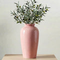 Ceramic Flower Vase - 11 Inch Large Pink Cute Vase for Centerpieces, Modern Decorative Vase for Living Room, Table, Kitchen, Shelf, Entryway, Bedroom, Mantel Decor by Wancetang
