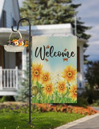 LOPANNY Large Garden Flag Holder Stand Pole for 28 x 40 Flags with Shepherds Hooks for Outdoor - 2 Pack Upgraded Sturdy 60In Yard Flag Post Stake for Outdoor Decor(Without Solar Lights & Flag) - Image 4