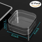 KissYou Acrylic Box Clear Boxes with Lids Small Display Box Plastic Square Cube Birthday Wedding Graduation Party Decoration Candy Box - Image 2