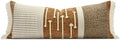 Burnt Orange Boho Lumbar Pillow Cover 14x36 Inches by AIBUHOME
