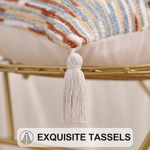 Simmore Fall Boho Decorative Rust Throw Pillow Covers 12X20 Set of 2 - Image 6