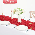 20 Pack Red Cheesecloth Table Runner 120 Inch 10FT Rustic Boho Gauze Cheese Cloth Table Runner for Wedding Party Baby Shower Thanksgiving Christmas Decoration - Image 4