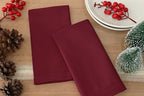 PurpleEssences Hemstitch Cloth Napkins 18x18 in Set of 12 - Burgundy - Image 5