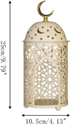 Candlestick Candle Barrels Moroccan Style Retro Lanterns Projection Lights Hollowed-Out Decorations Home Ramadan Hanging Outdoor Indoor Courtyard Porch Festival Weddings - Image 2