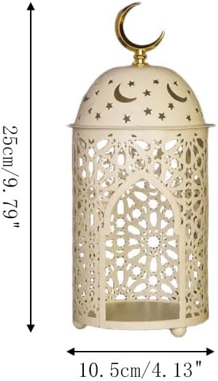 Candlestick Candle Barrels Moroccan Style Retro Lanterns Projection Lights Hollowed-Out Decorations Home Ramadan Hanging Outdoor Indoor Courtyard Porch Festival Weddings - Image 2